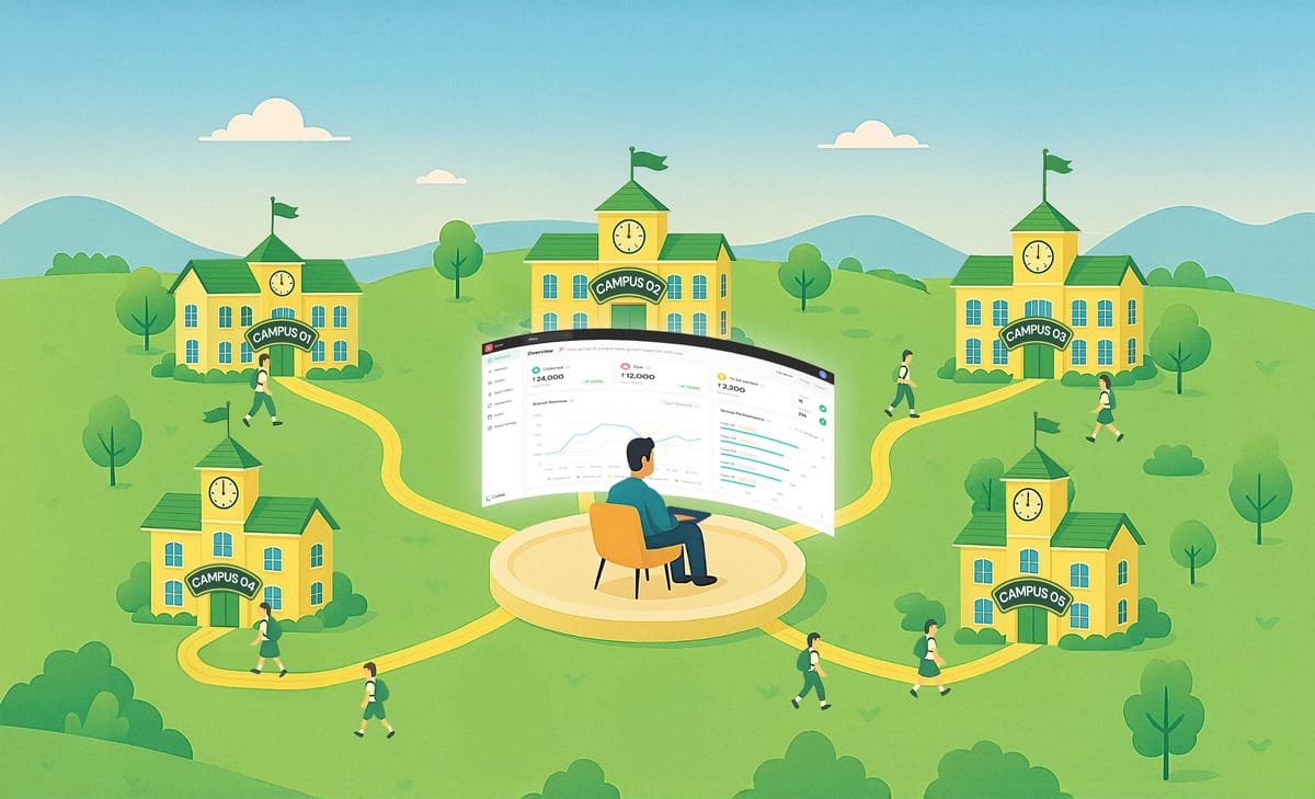 Fee management software for multi-campus educational institutions